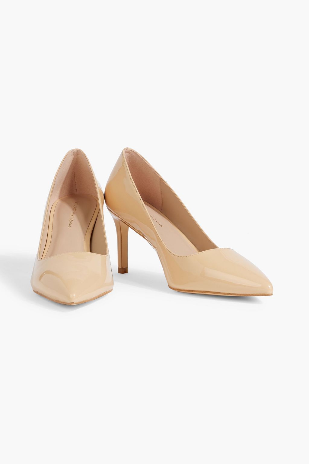 STUART WEITZMAN Leigh 75 patent-leather pumps