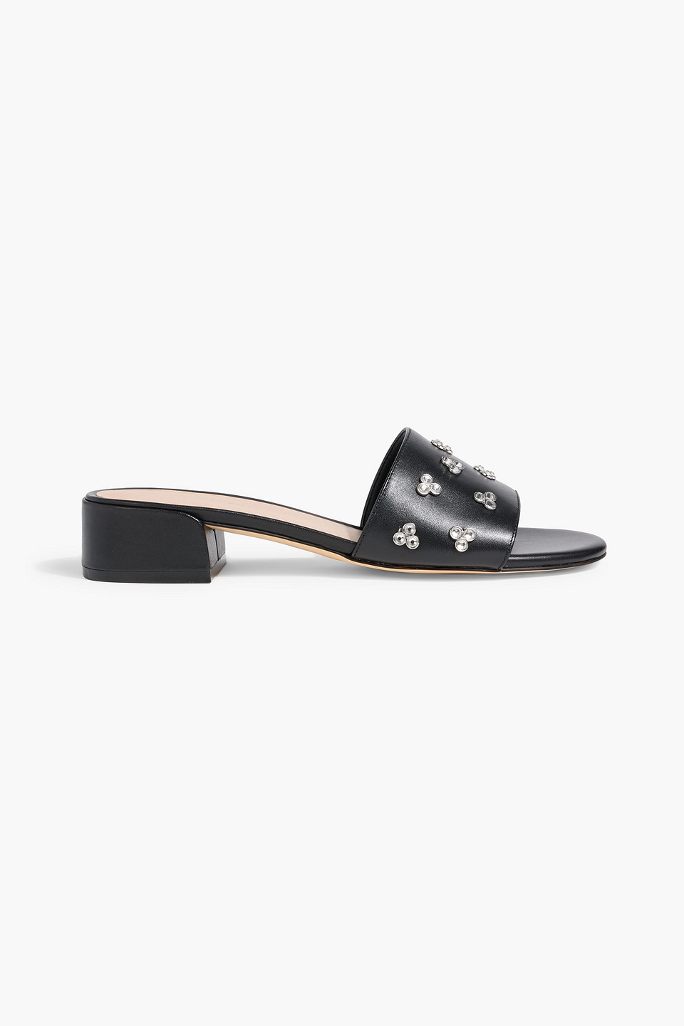 Tammy crystal-embellished leather mules
