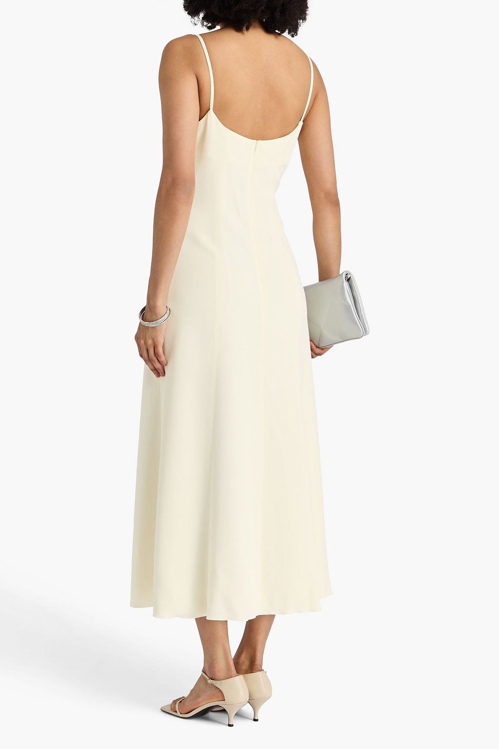 VICTORIA BECKHAM クレープ ミディスリップドレス