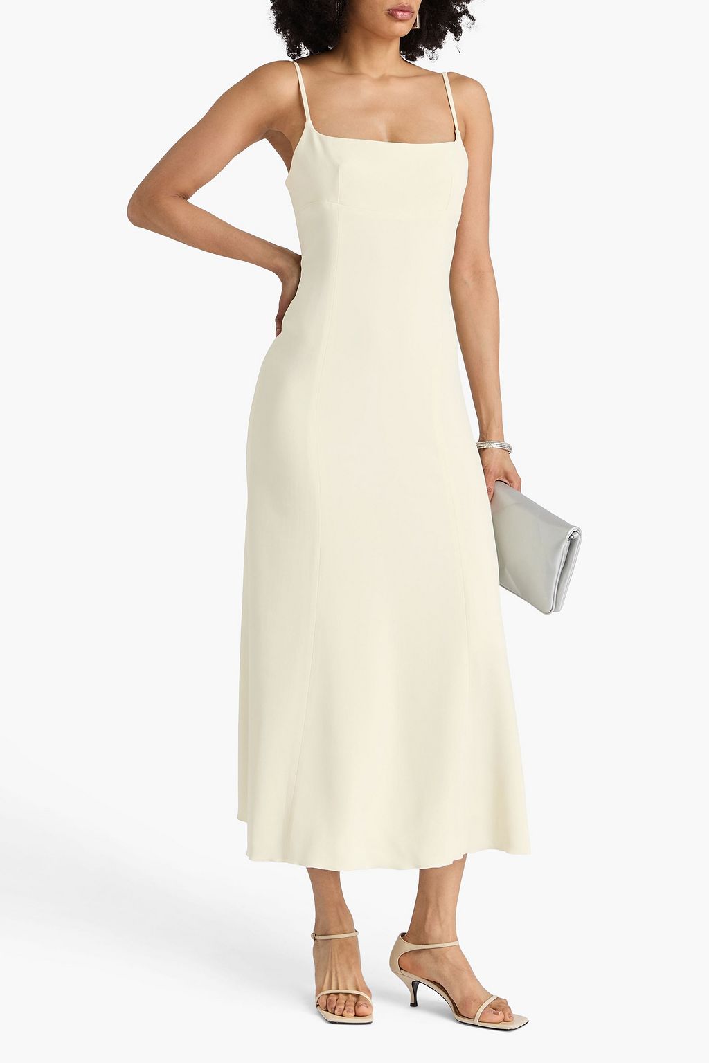 VICTORIA BECKHAM クレープ ミディスリップドレス