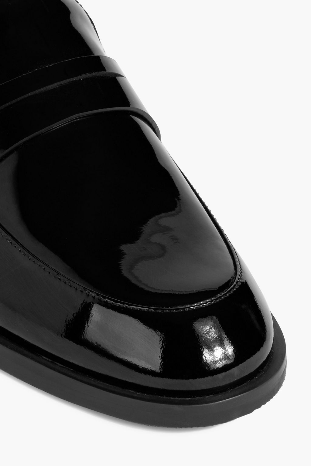STUART WEITZMAN Emi patent-leather loafers