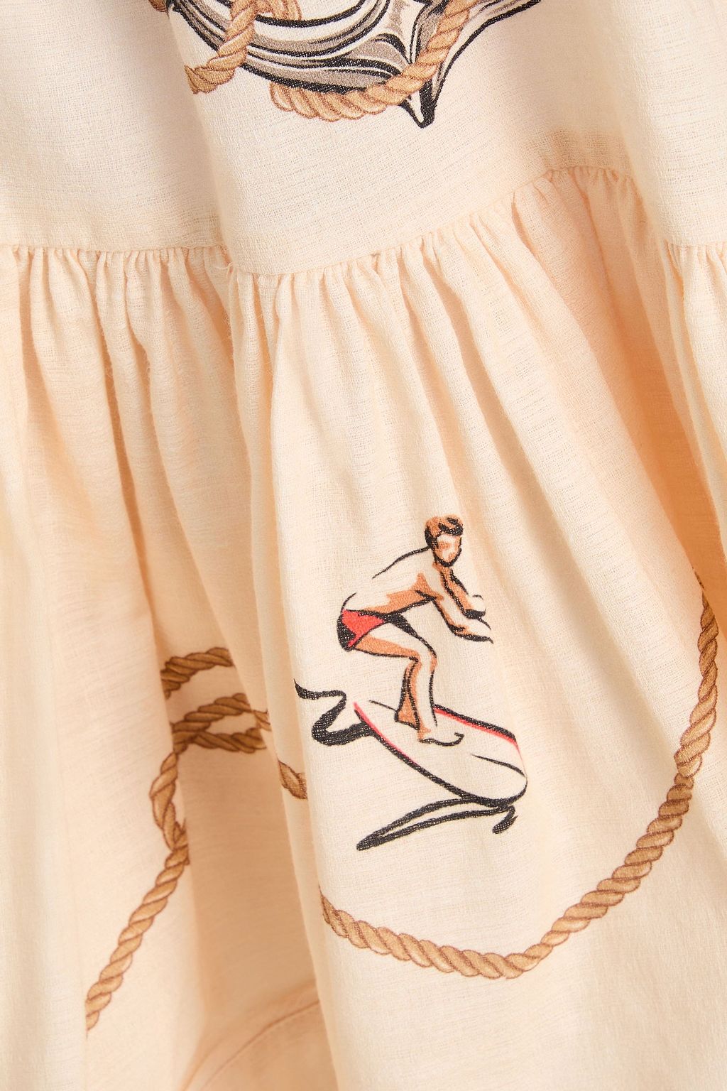 ZIMMERMANN コットン ミニワンピース プリント入り