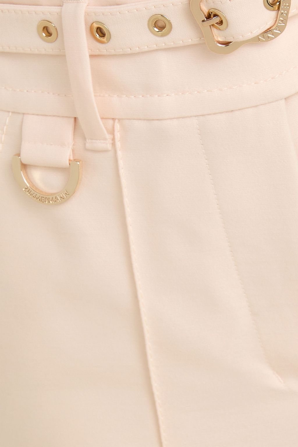 ZIMMERMANN Belted wool and silk-blend flared pants