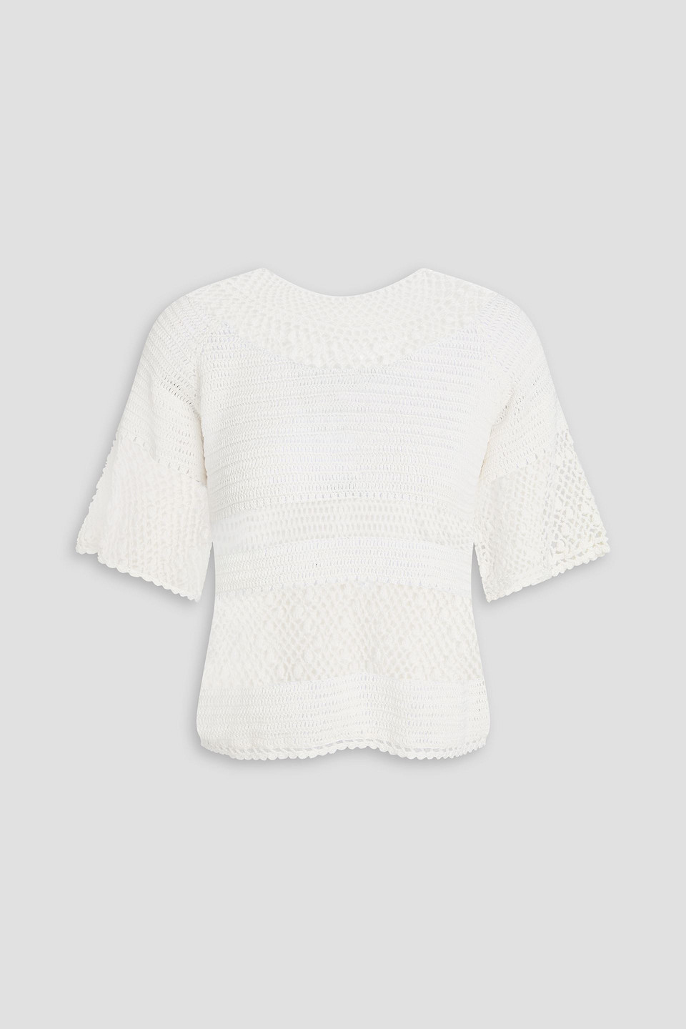 Zimmermann Ottie Crochet-knit Cotton Top In Multi