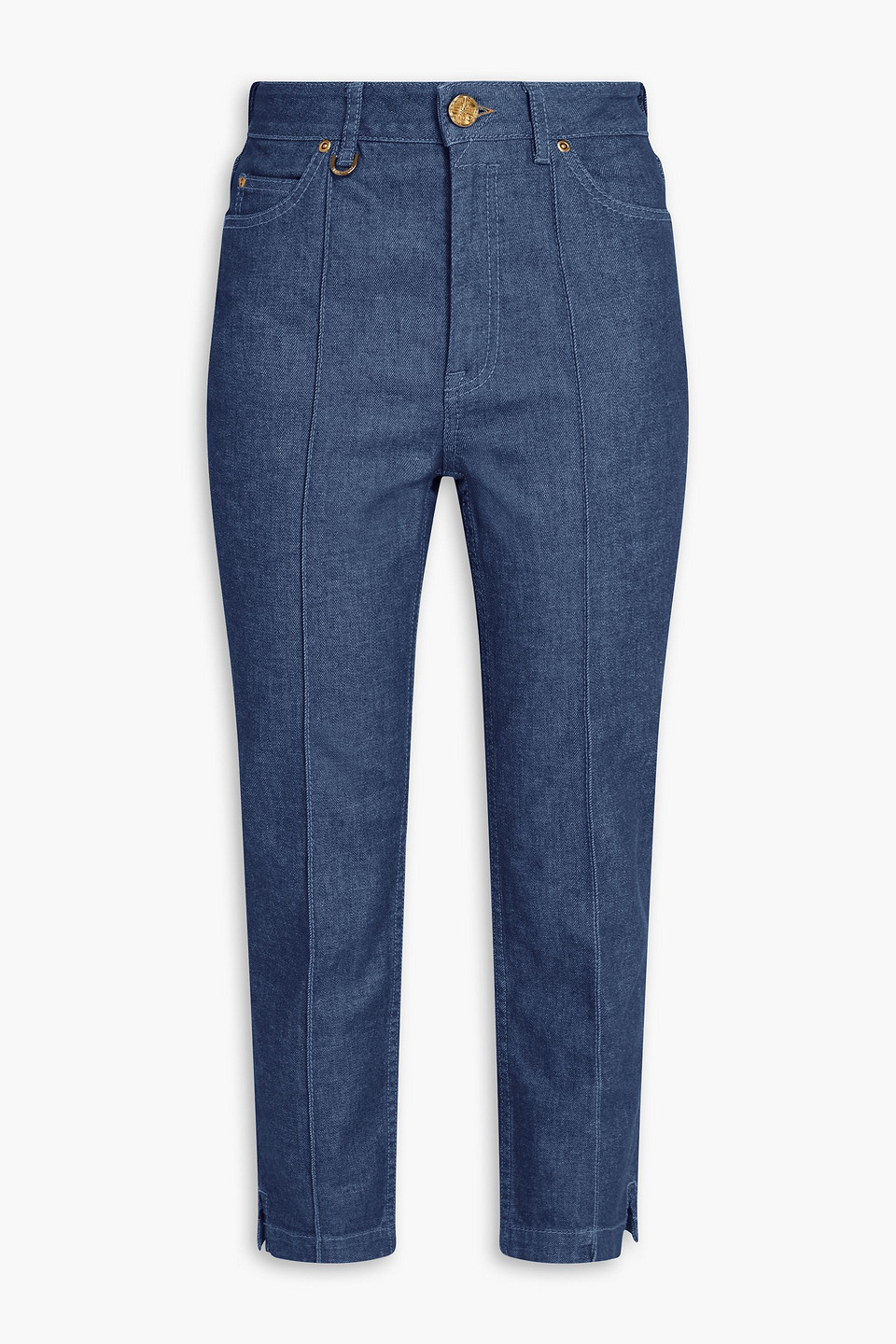Zimmermann Cropped High-rise Tapered Jeans