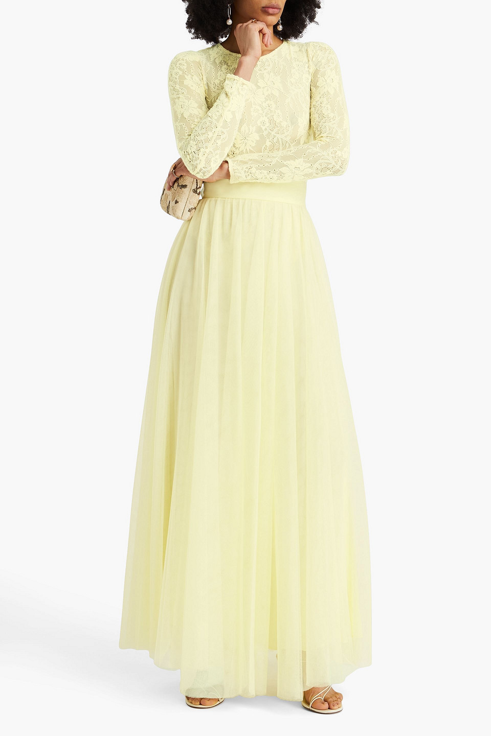 Zimmermann Gathered Tulle Maxi Skirt