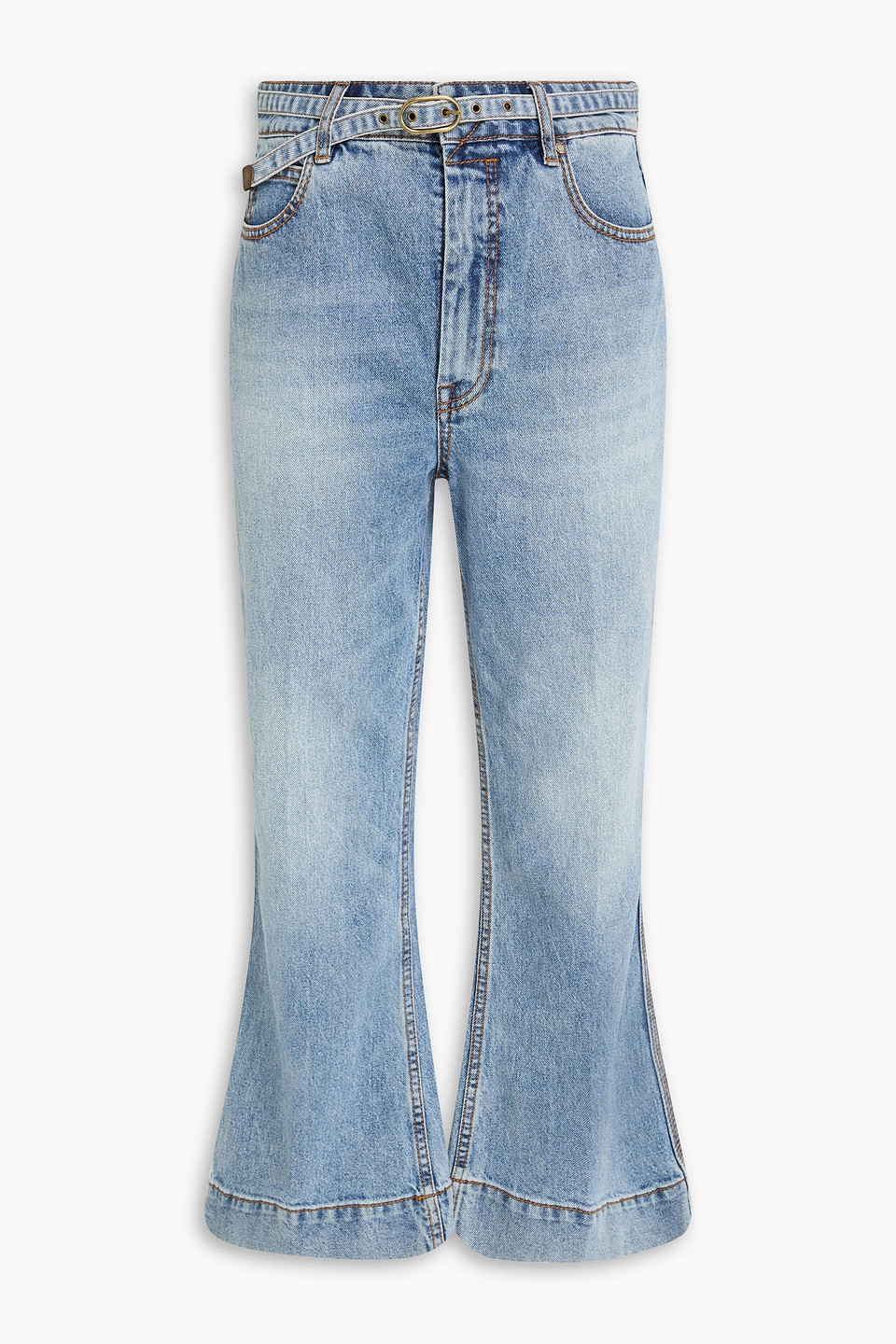 Zimmermann Cropped High-rise Kick-flare Jeans