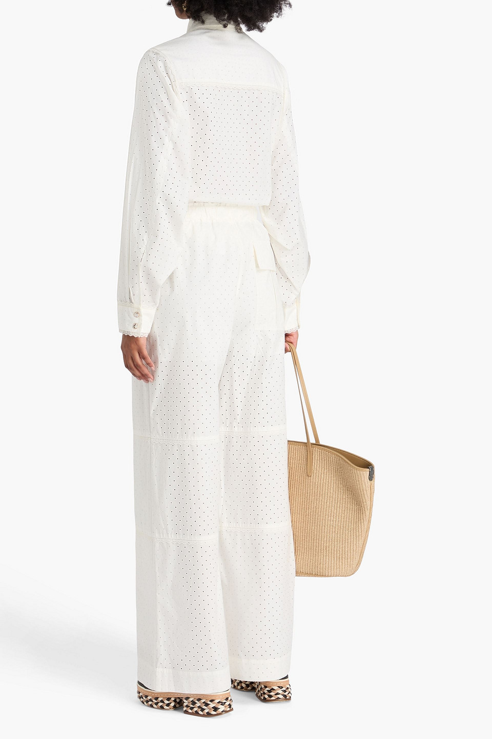 Zimmermann Lace-trimmed Cotton Cargo Pants