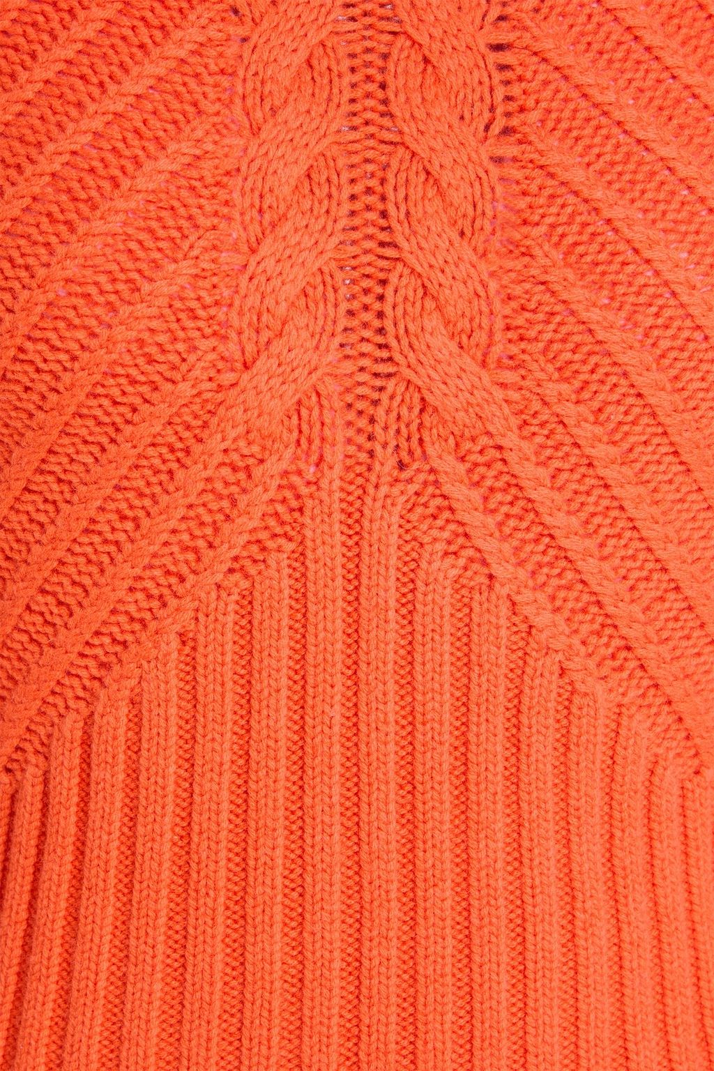 ZIMMERMANN Cable-knit wool-blend turtleneck sweater