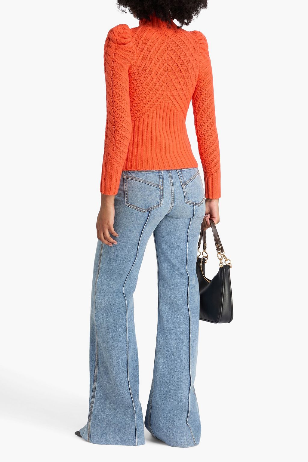 ZIMMERMANN Cable-knit wool-blend turtleneck sweater