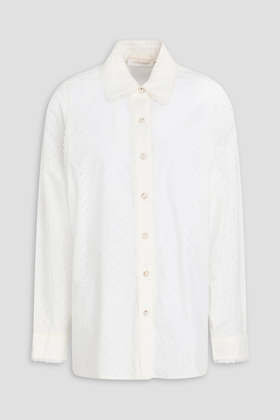 Zimmermann Polka-dot Cotton-poplin Shirt