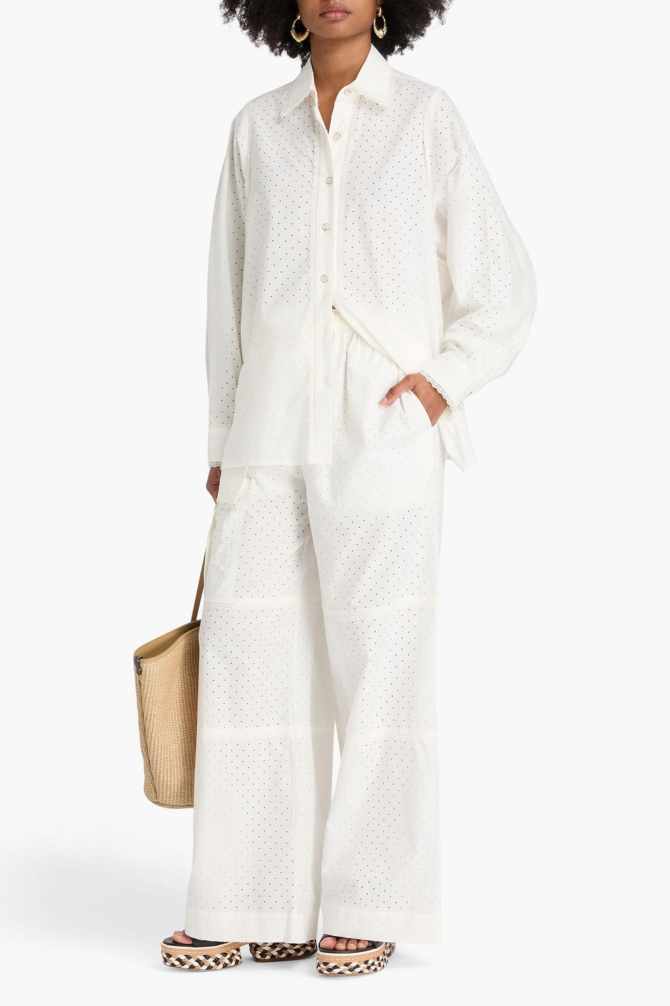 Zimmermann Polka-dot Cotton-poplin Shirt
