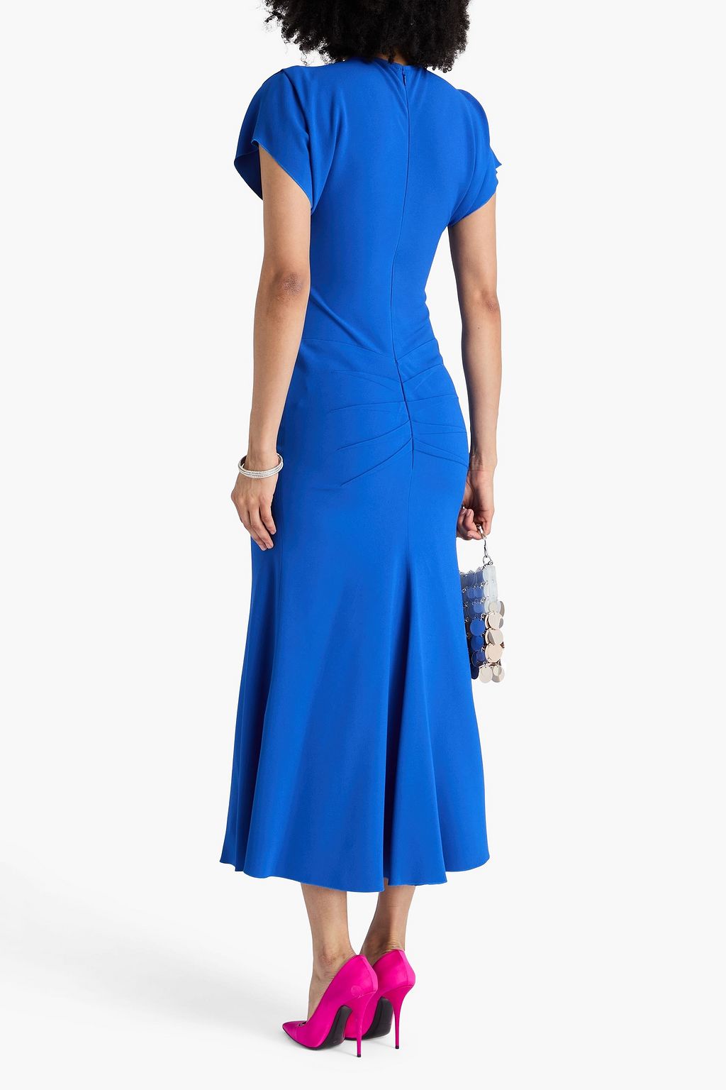 VICTORIA BECKHAM クレープ マキシワンピース ギャザー入り