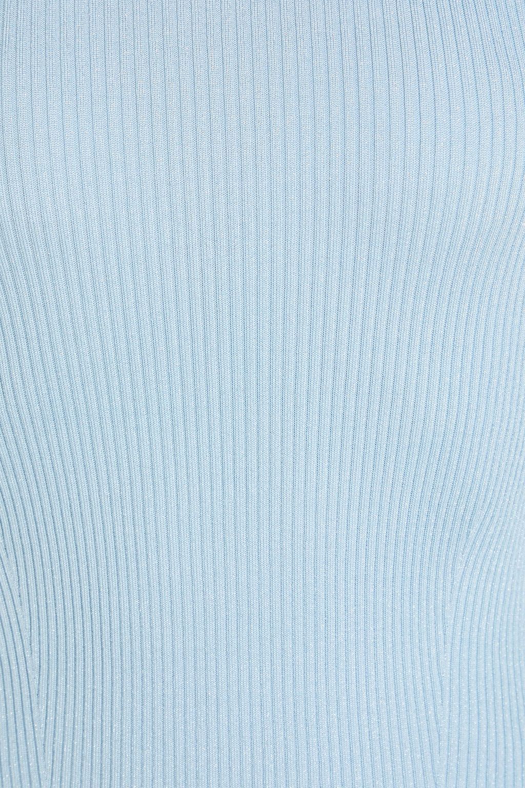 ZIMMERMANN Waverly metallic ribbed-knit top