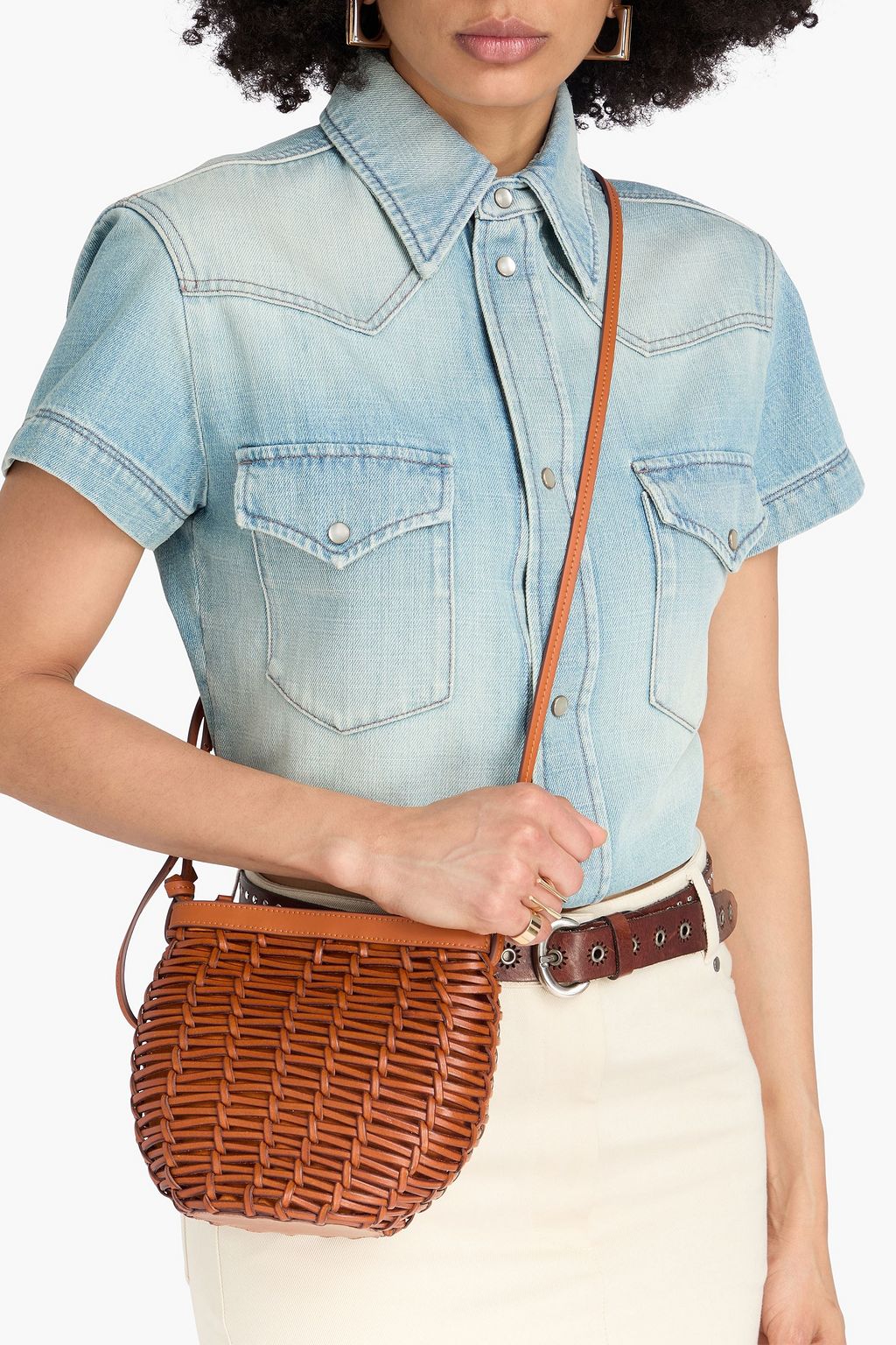 STAUD Anouk leather bucket bag