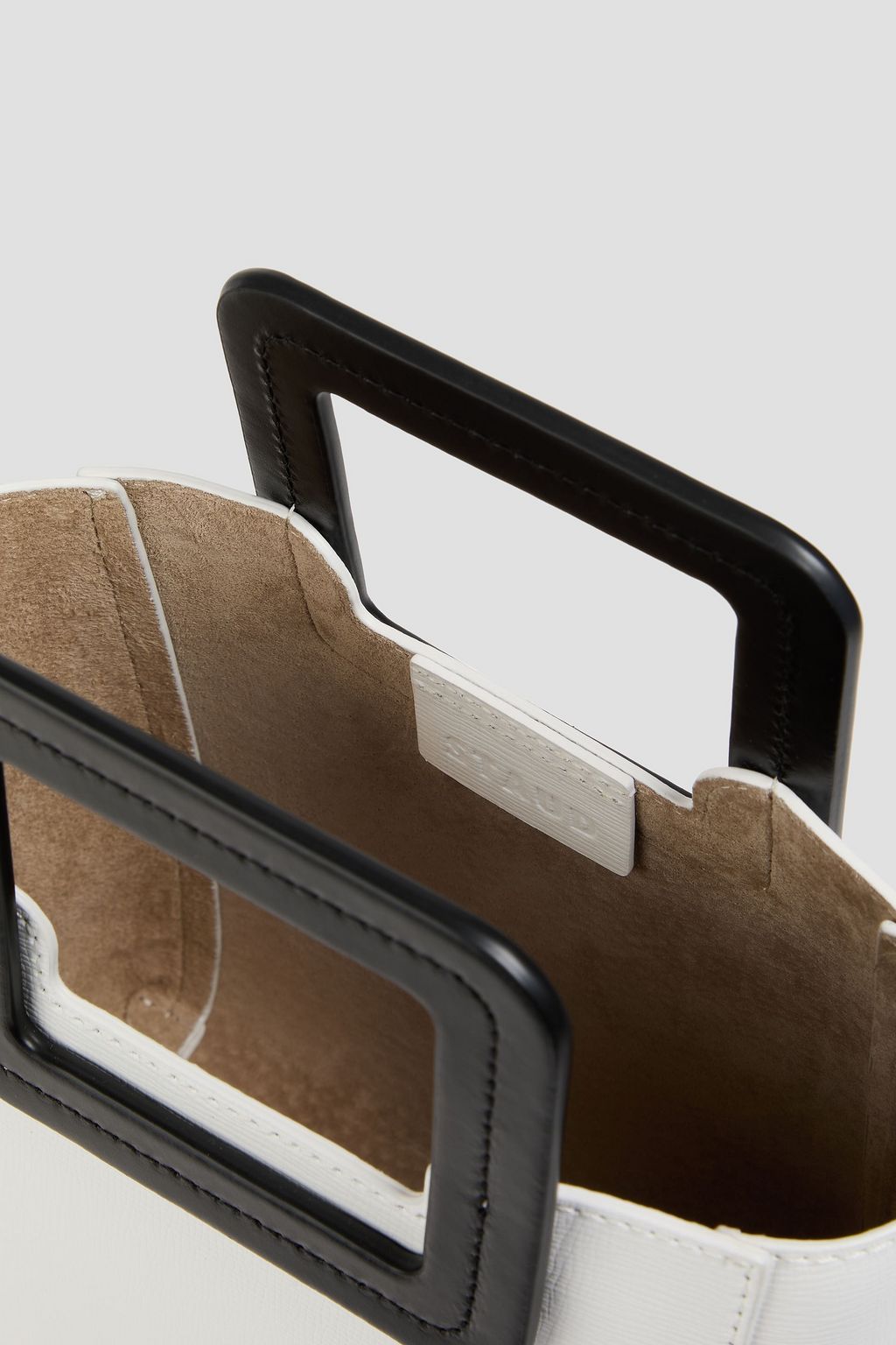 STAUD Shirley textured-leather tote