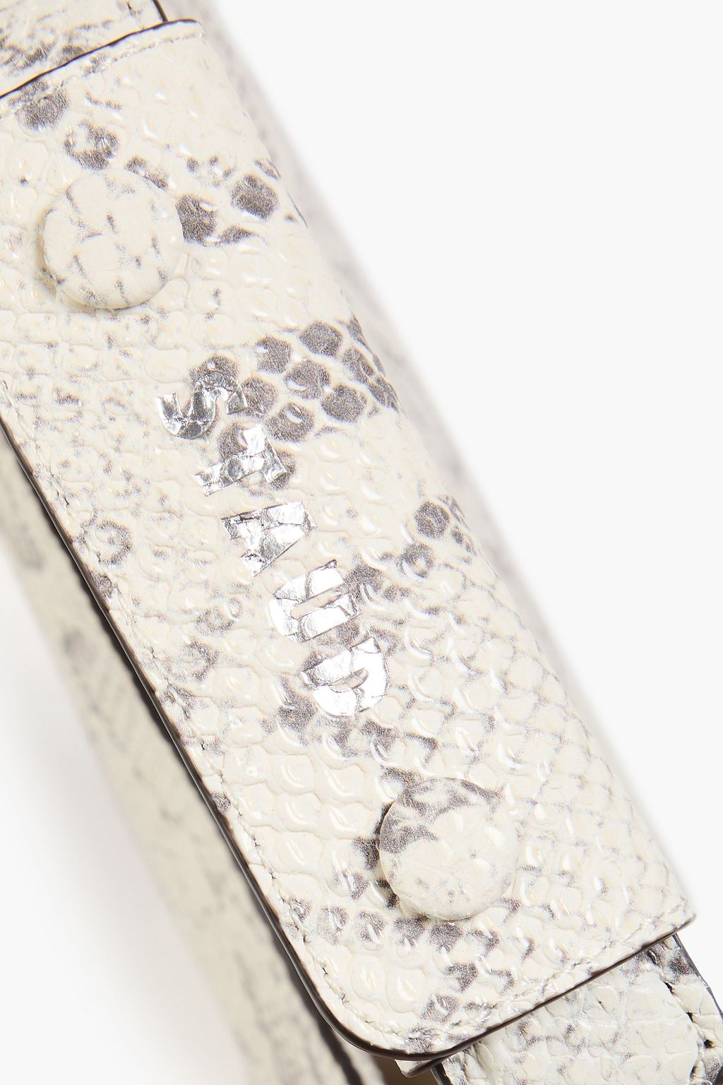 STAUD Moon snake-effect leather tote