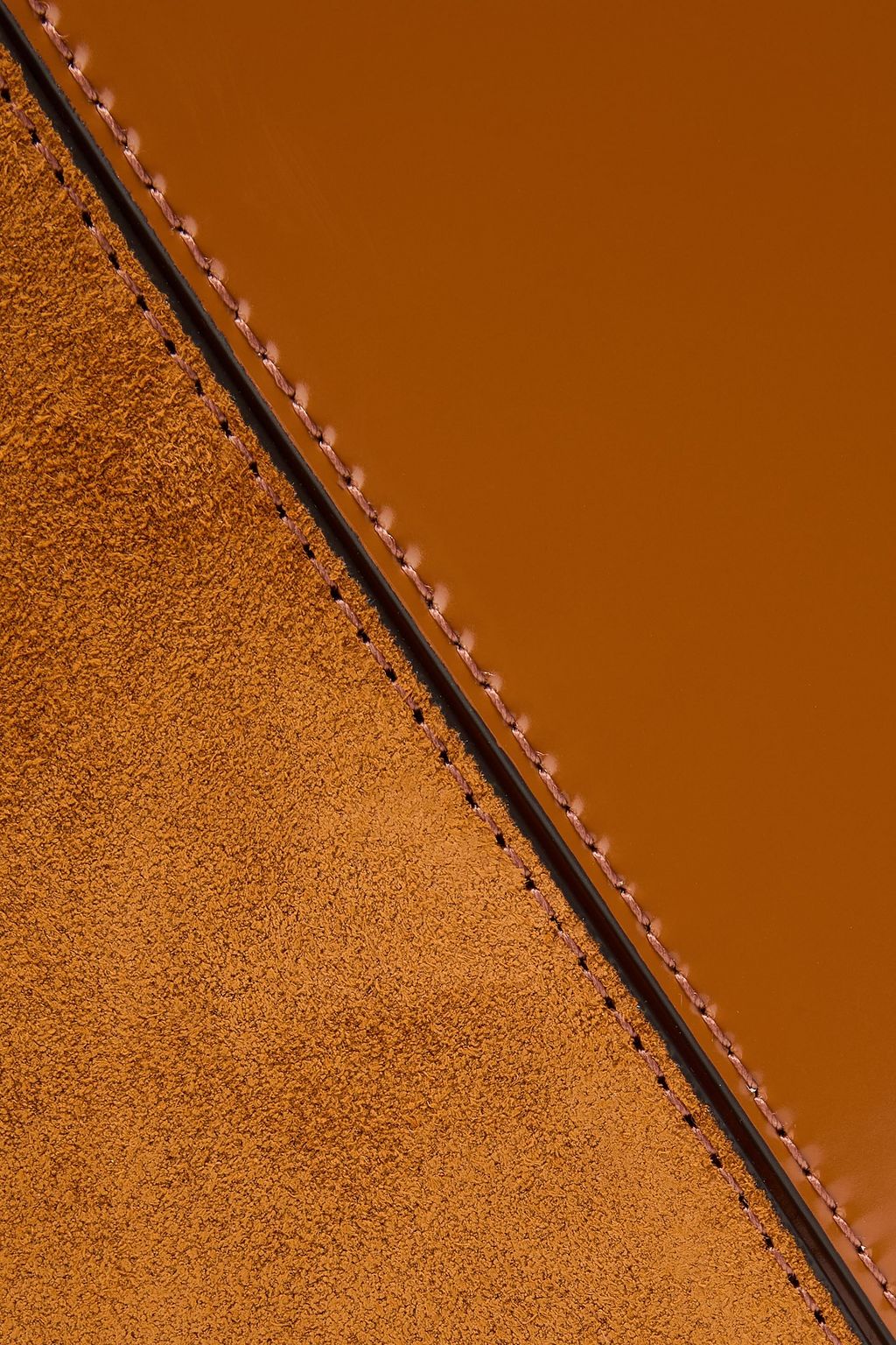 STAUD Moon suede and leather tote