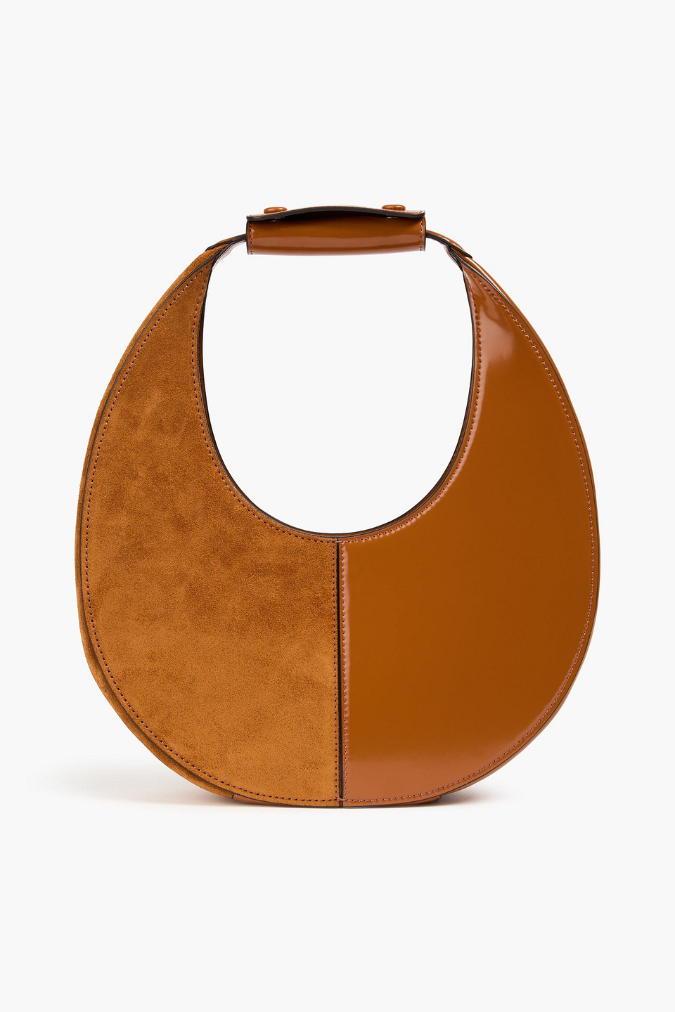 Staud Moon Suede And Leather Tote