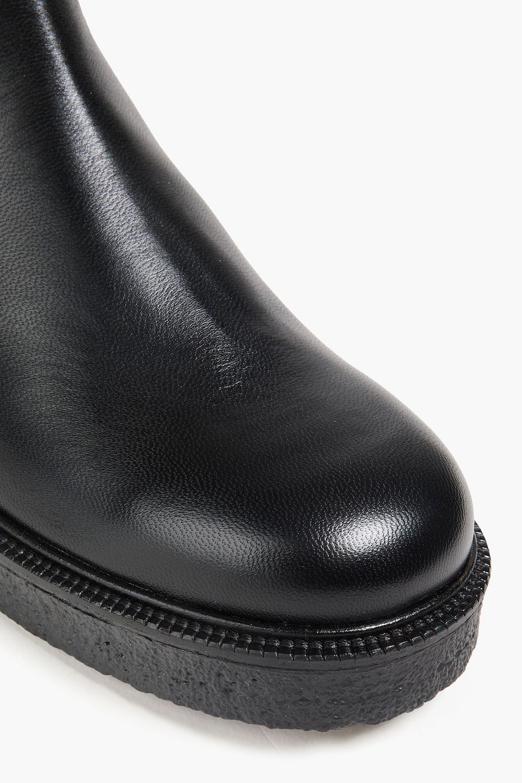 STAUD Palamino shearling-trimmed leather Chelsea boots