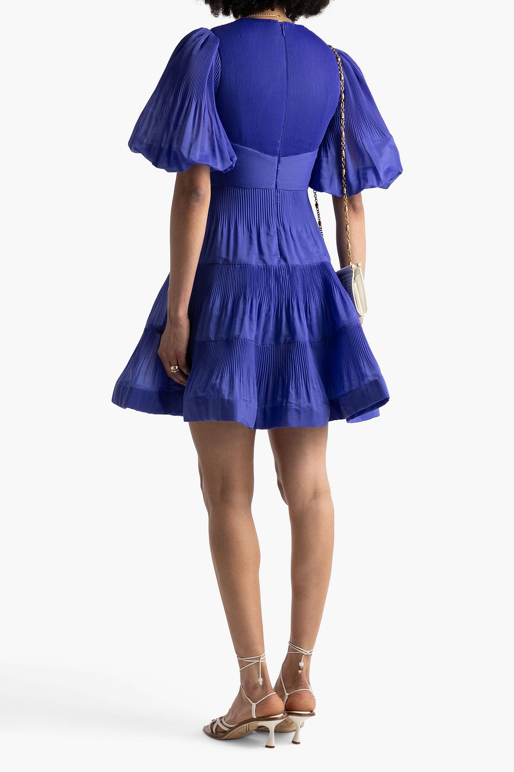 ZIMMERMANN オーガンザ ミニワンピース プリーツ入り