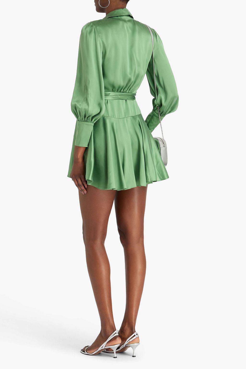ZIMMERMANN ウォッシュ加工シルク ミニラップドレス