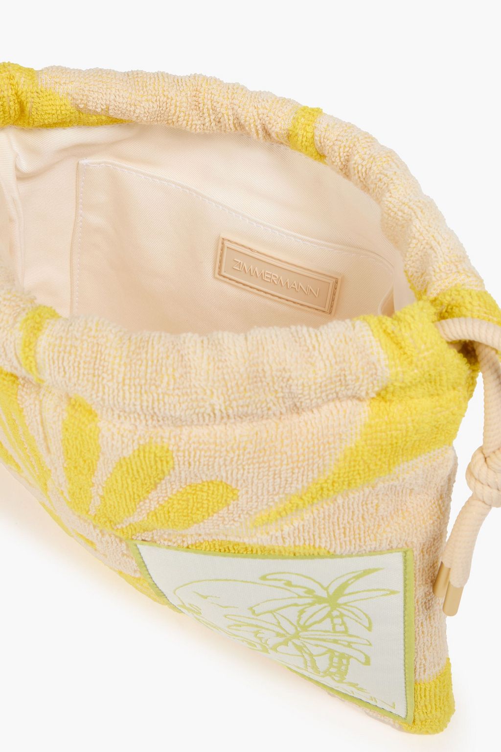 ZIMMERMANN Floral-print cotton-terry pouch