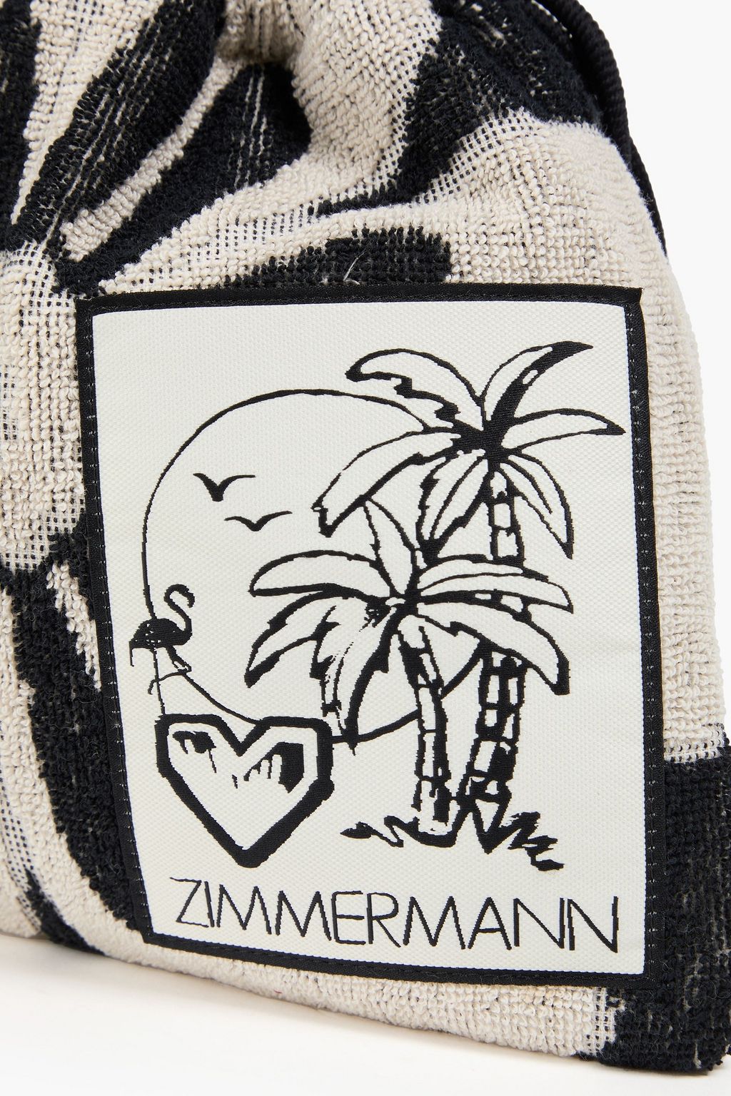 ZIMMERMANN Pochette aus Baumwollfrottee mit floralem Print