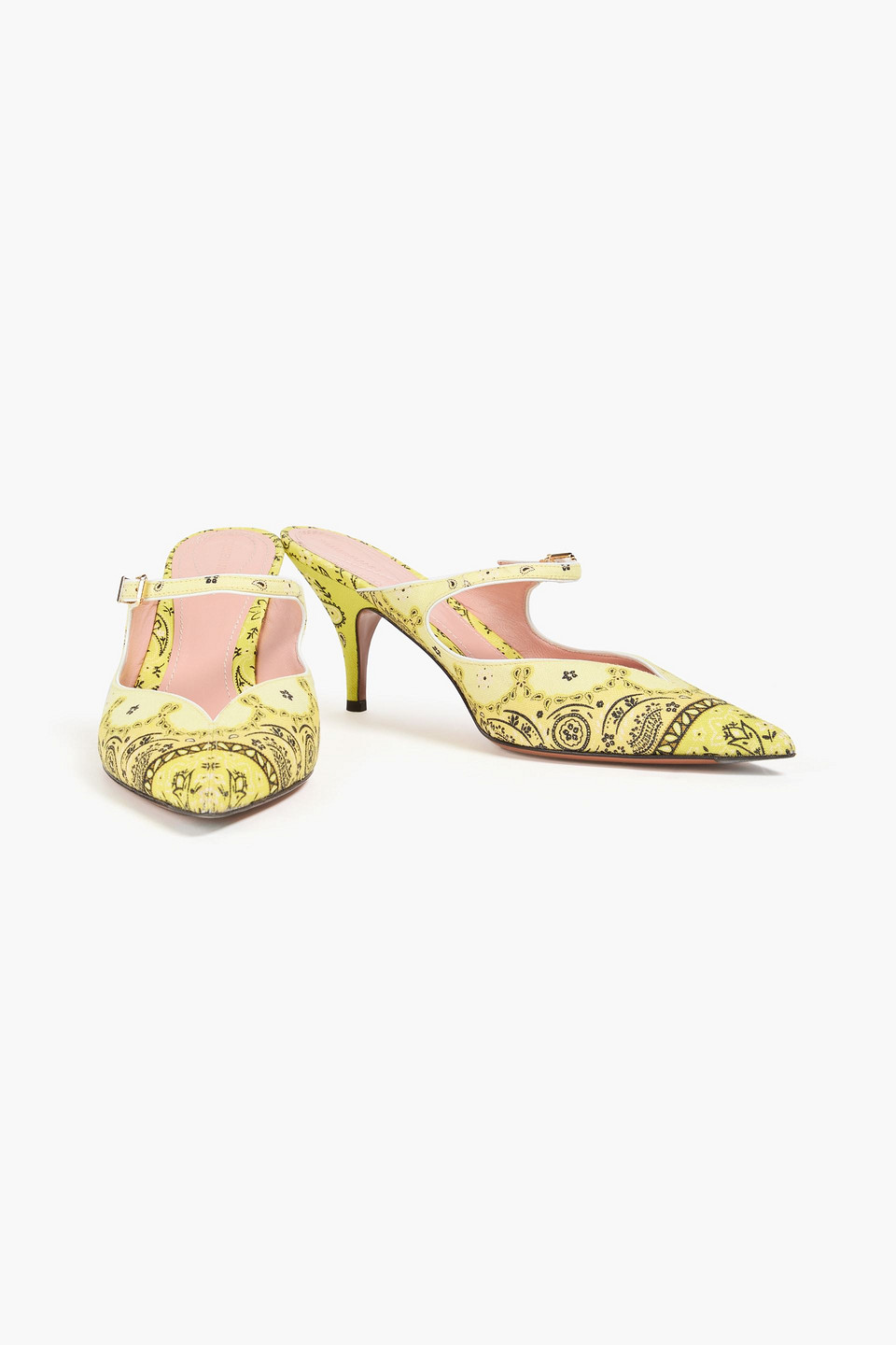 Zimmermann Paisley-print Linen Mules