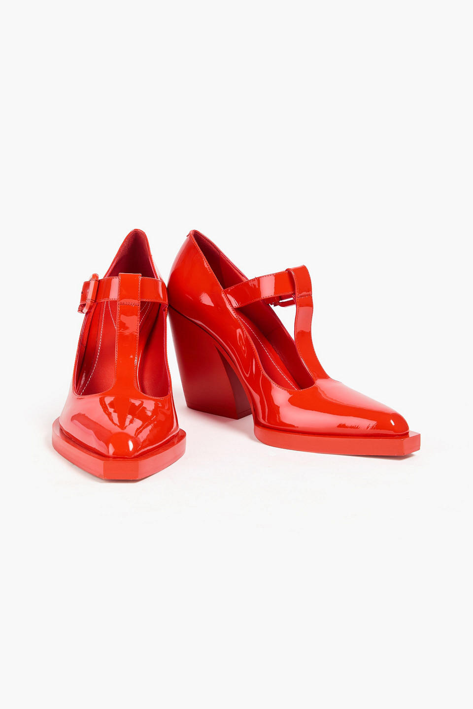 Zimmermann Patent-leather Pumps In Orange