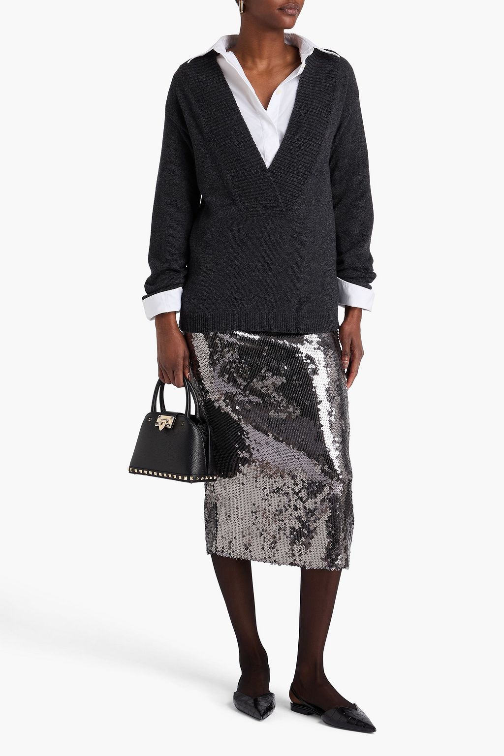 VALENTINO GARAVANI Wool and cashmere-blend sweater