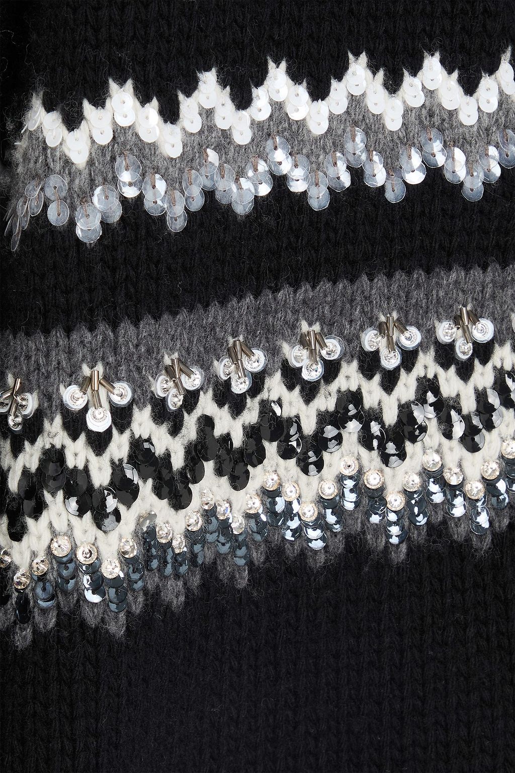 VALENTINO GARAVANI Embellished intarsia wool cardigan