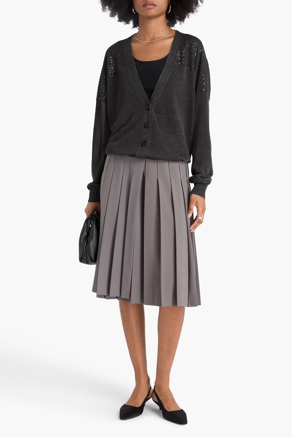 BRUNELLO CUCINELLI Sequined linen-blend cardigan
