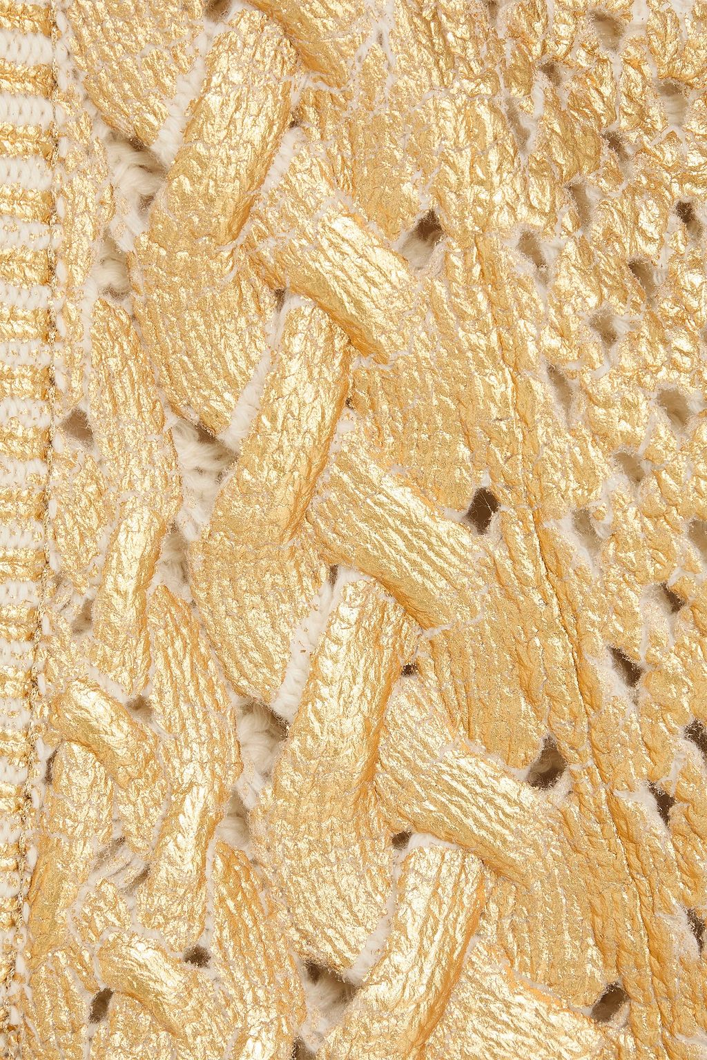 VALENTINO GARAVANI كارديغان من الصوف بحبكة مجدولة وبلون معدني