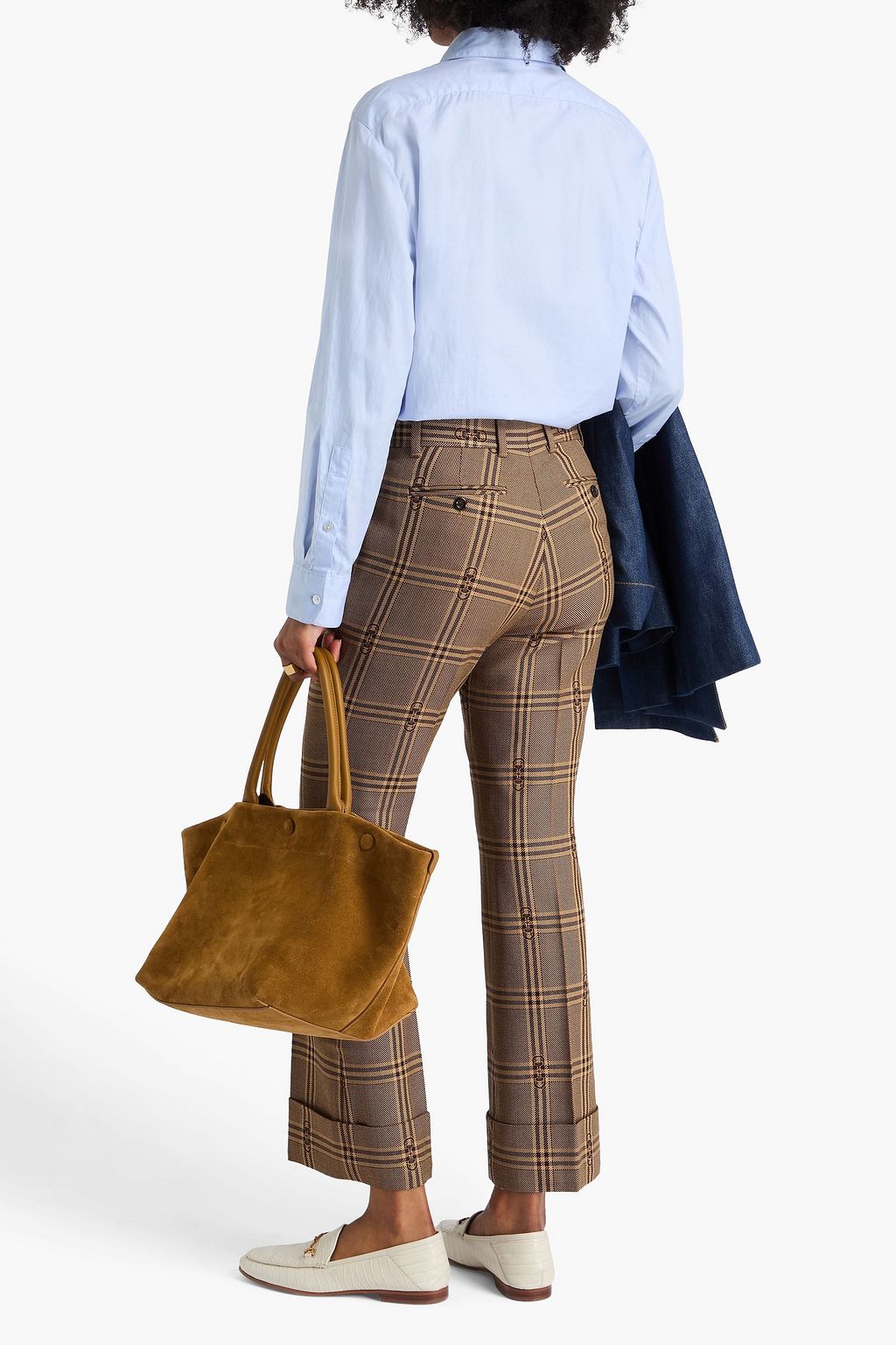 GUCCI ウールジャカード ストレートレッグパンツ チェック