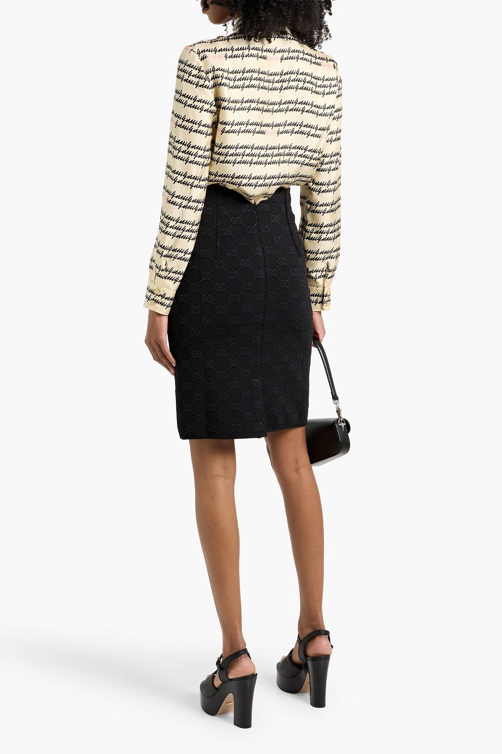 GUCCI Jacquard-knit skirt