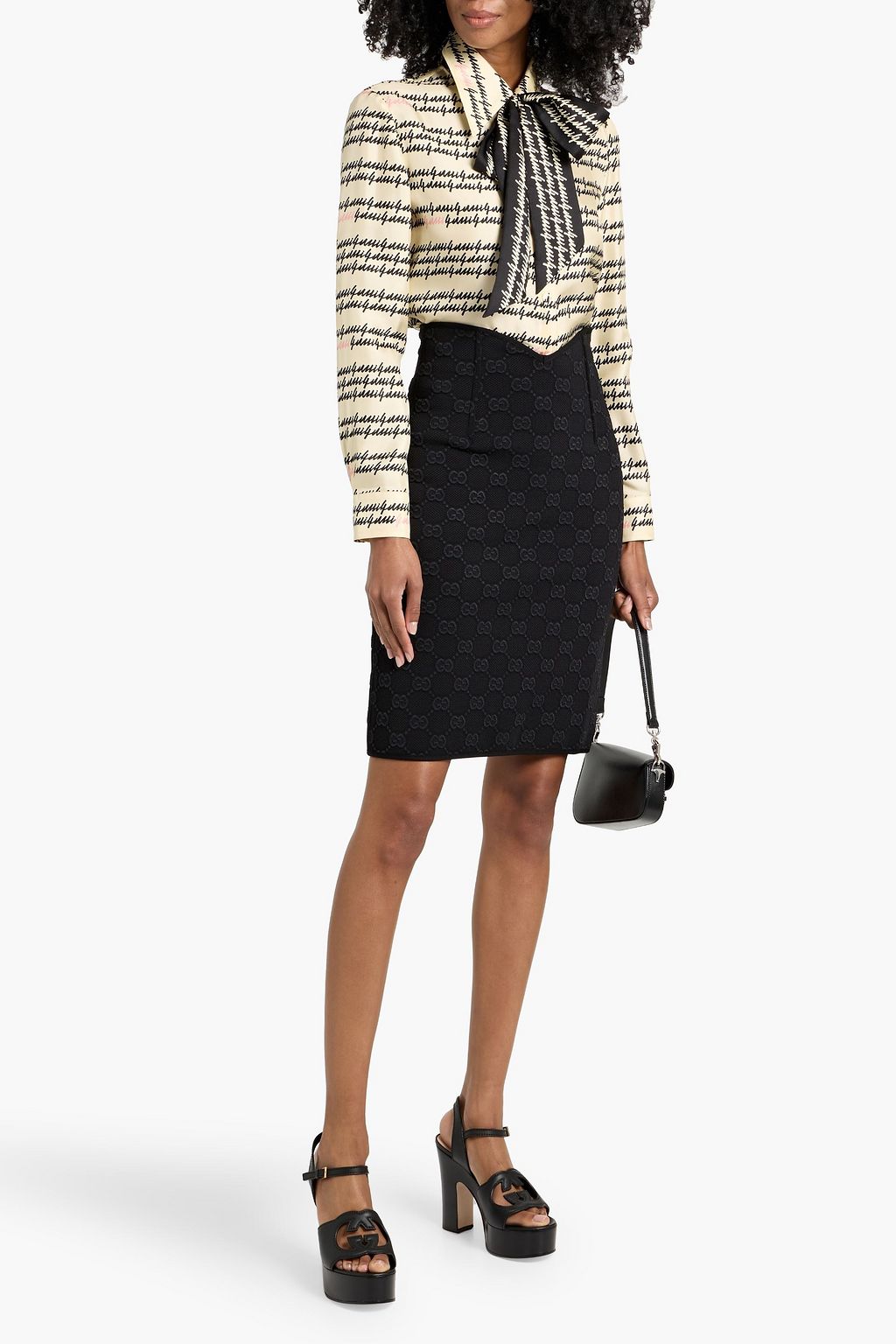 GUCCI Jacquard-knit skirt