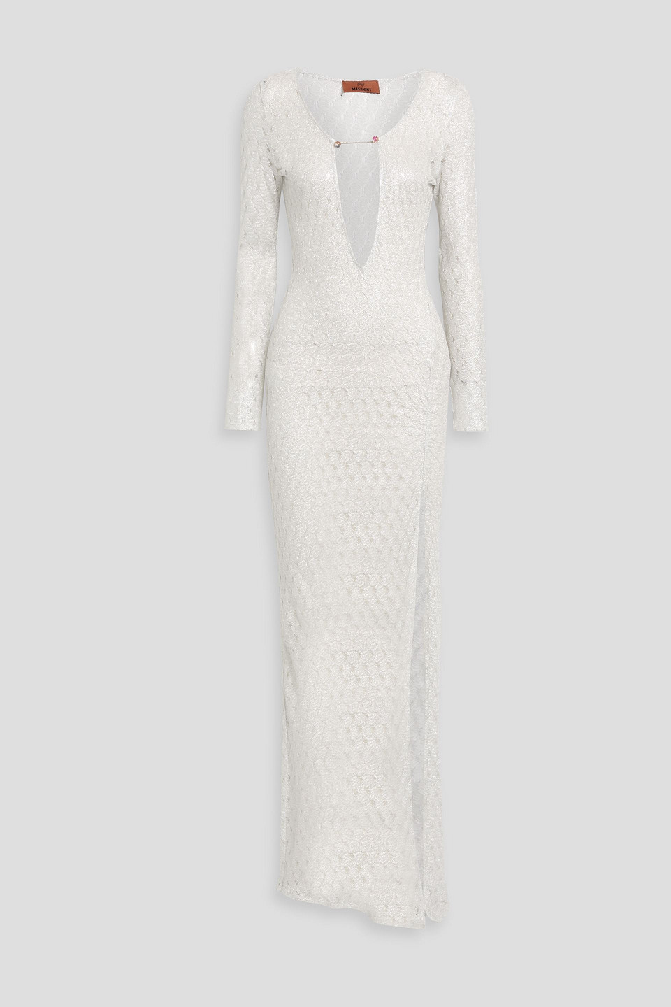 Missoni Embellished Metallic Crochet-knit Maxi Dress