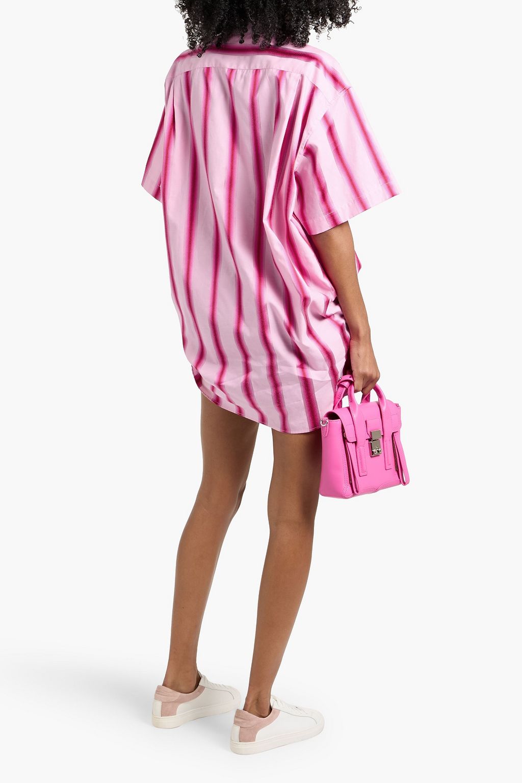 ETRO Oversized striped cotton-jacquard polo shirt