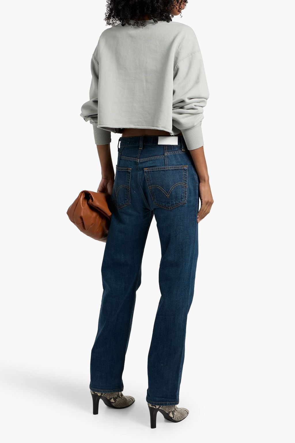 RE/DONE WITH LEVI'S 90s painted faded high-rise straight-leg jeans