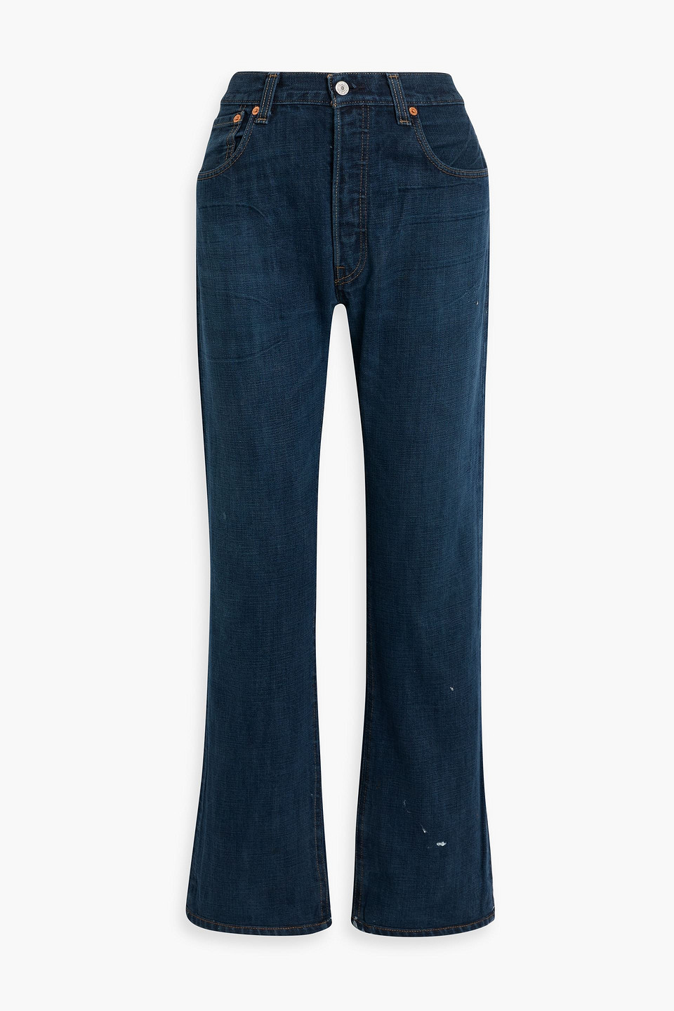 Re/done With Levi's 90s Painted Faded High-rise Straight-leg Jeans