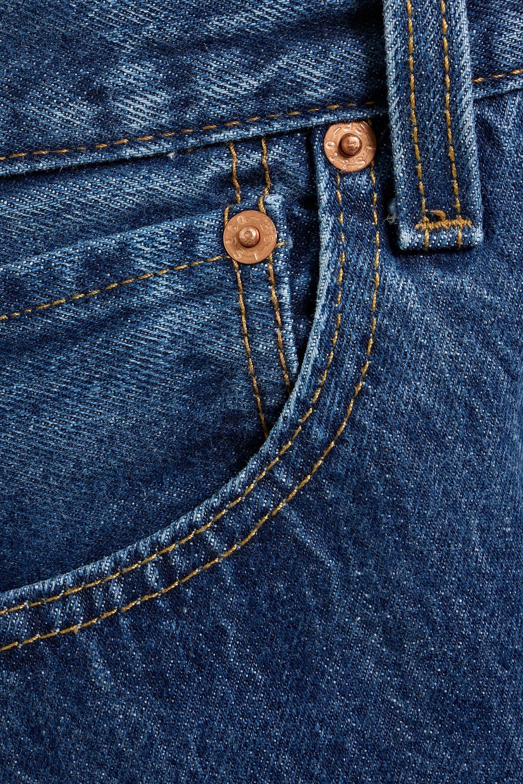 RE/DONE WITH LEVI'S Frayed denim shorts