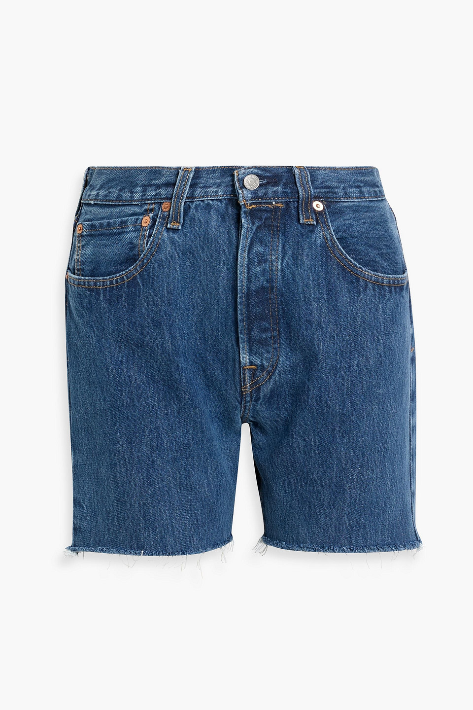 Re/done With Levi's Frayed Denim Shorts