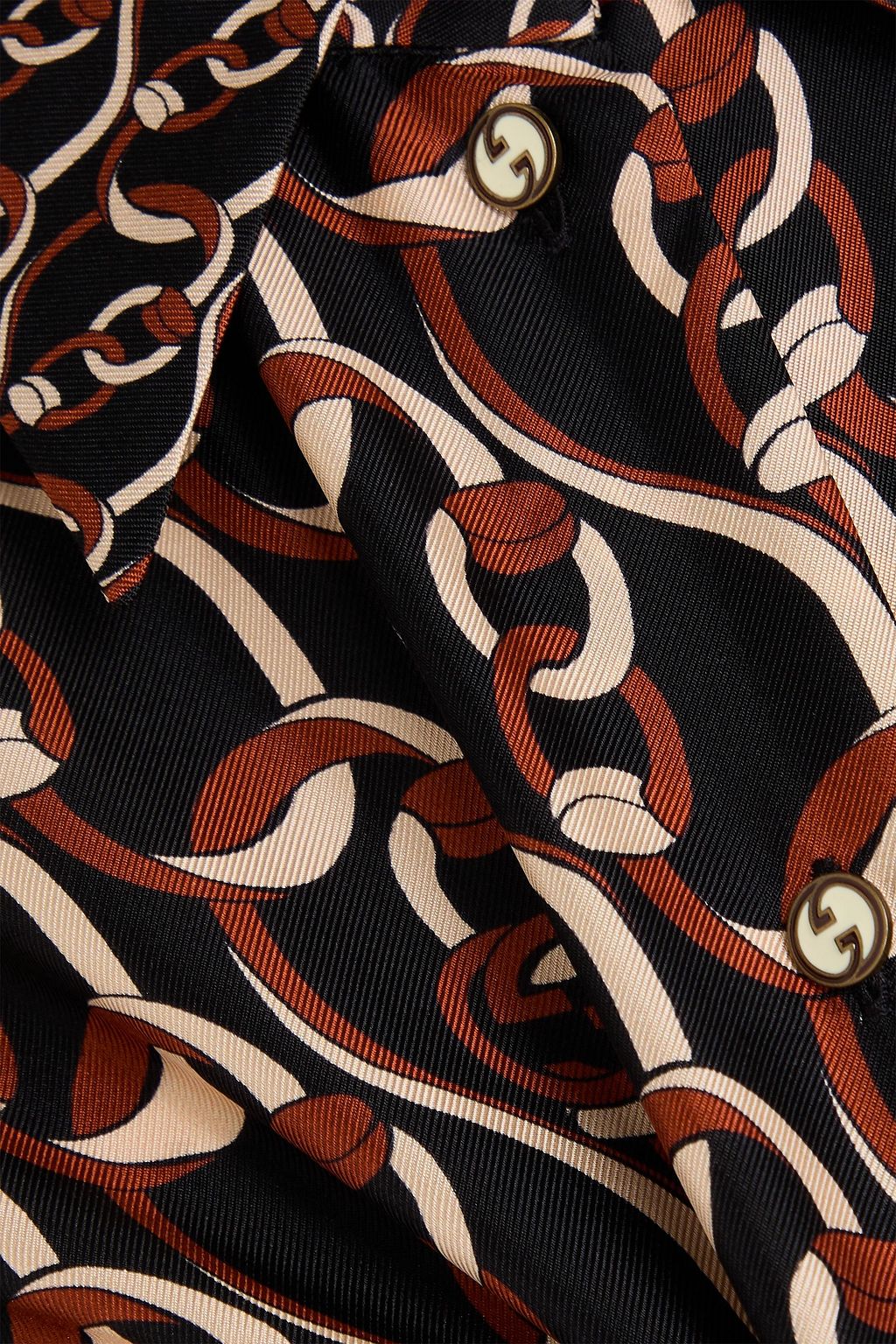GUCCI Printed silk-twill shirt