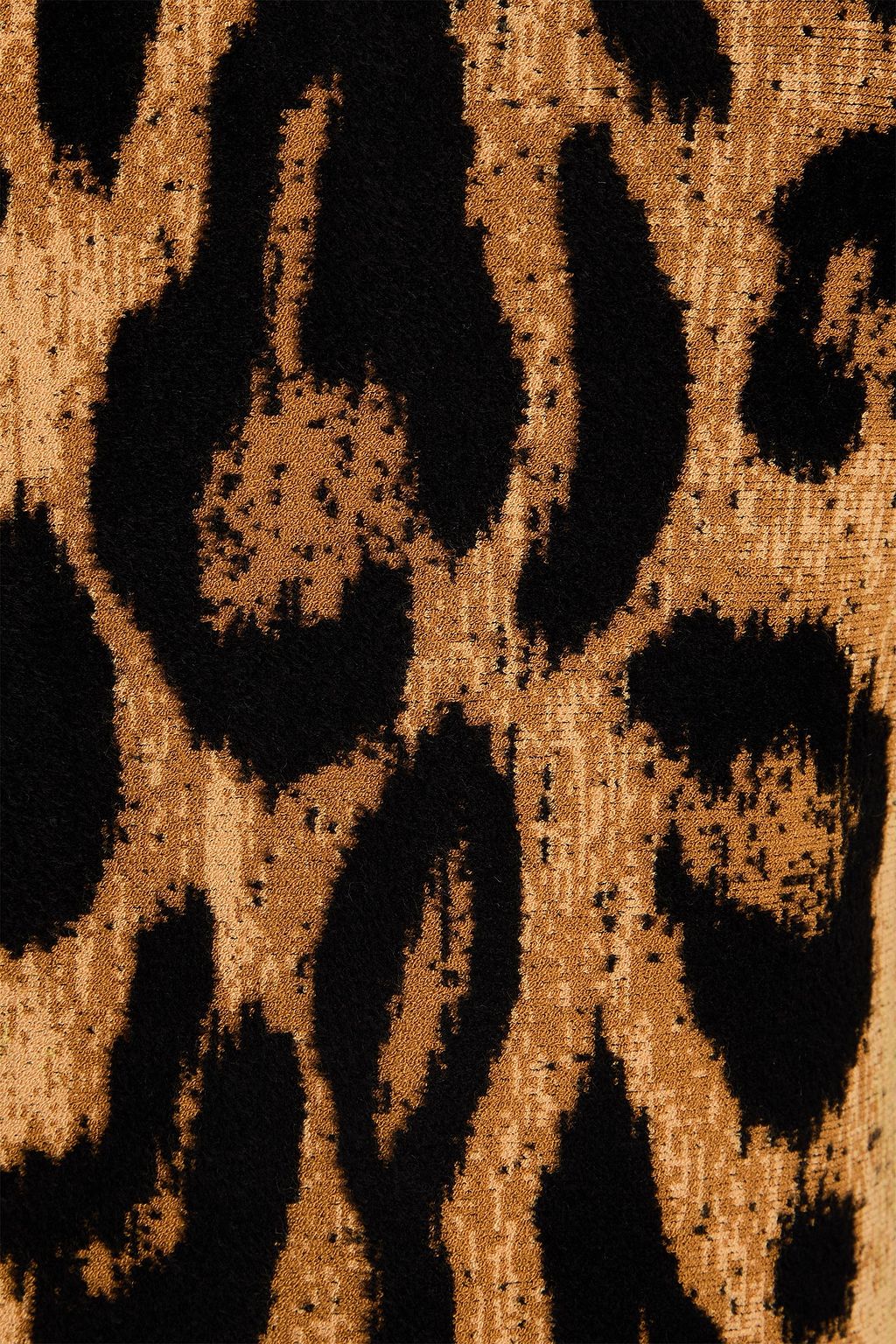 OSCAR DE LA RENTA Flared leopard-print crepe midi dress