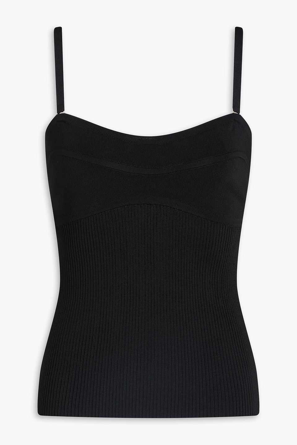 Zimmermann Ribbed-knit Top In Black