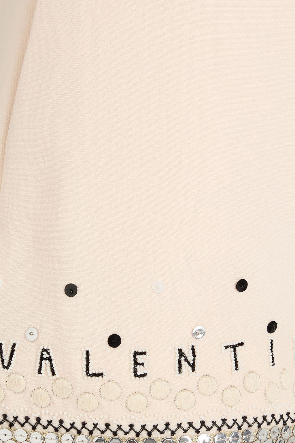 VALENTINO GARAVANI شورت من الكريب المصنوع من مزيج الحرير والصوف بتصميم مزركش