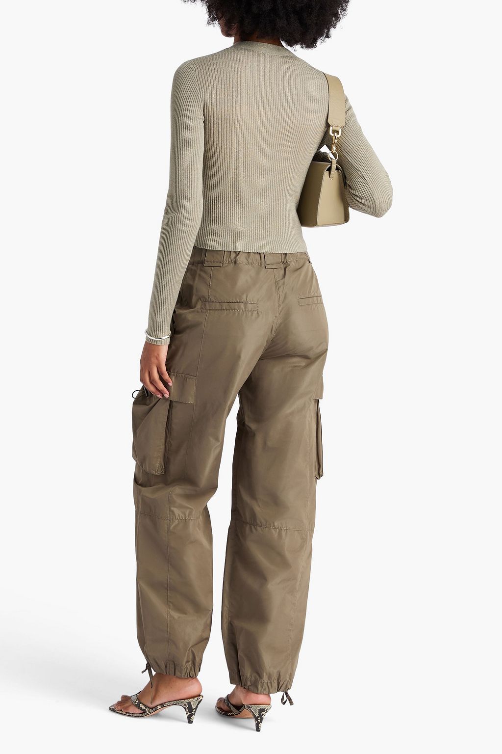 BRUNELLO CUCINELLI Ribbed metallic cashmere-blend cardigan