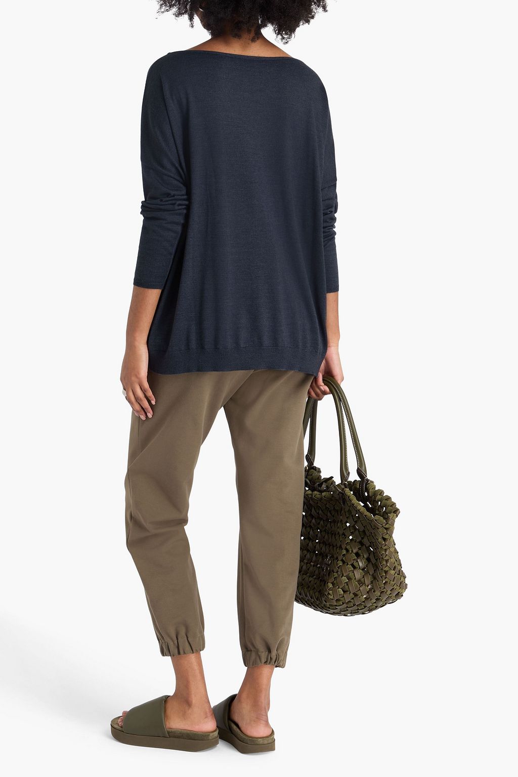 BRUNELLO CUCINELLI Cashmere and silk-blend sweater