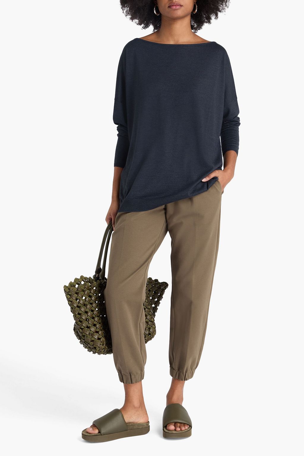 BRUNELLO CUCINELLI Cashmere and silk-blend sweater